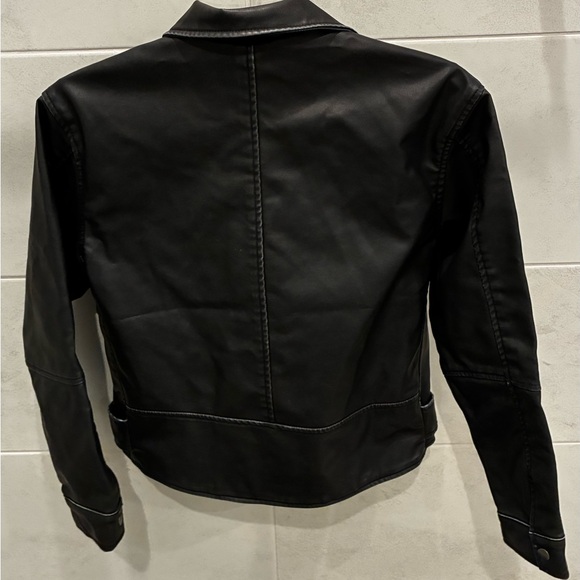 Wild Fable Black Faux Leather Jacket Small - Picture 10 of 12